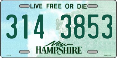 NH license plate 3143853