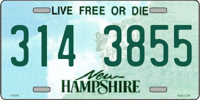 NH license plate 3143855