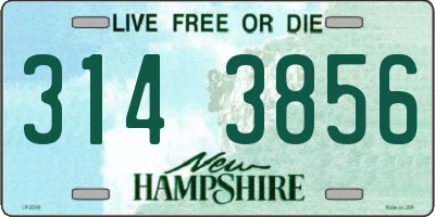 NH license plate 3143856