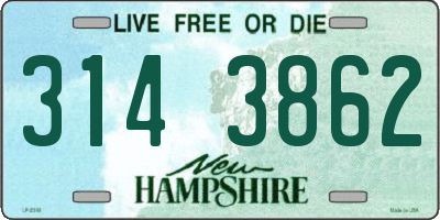 NH license plate 3143862