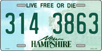 NH license plate 3143863