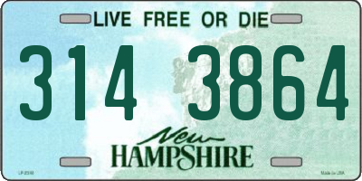 NH license plate 3143864