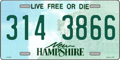 NH license plate 3143866