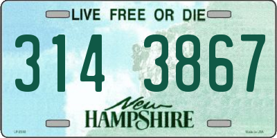 NH license plate 3143867