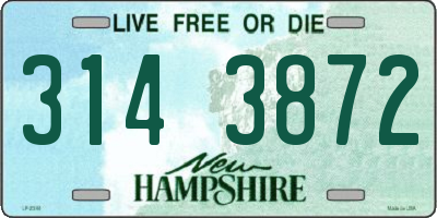 NH license plate 3143872