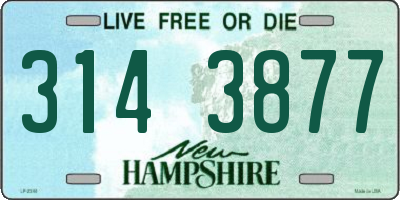 NH license plate 3143877