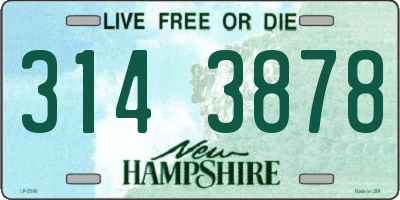 NH license plate 3143878