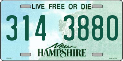 NH license plate 3143880