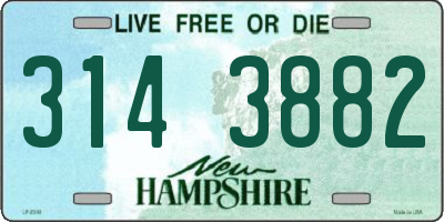 NH license plate 3143882
