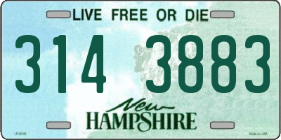 NH license plate 3143883