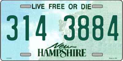 NH license plate 3143884