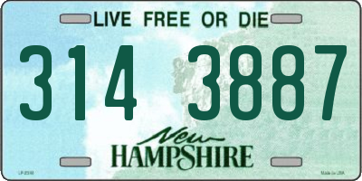 NH license plate 3143887