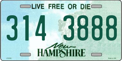 NH license plate 3143888