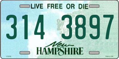 NH license plate 3143897