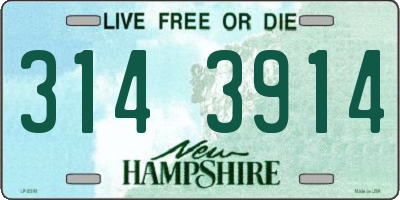 NH license plate 3143914