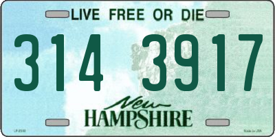NH license plate 3143917