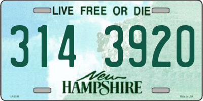 NH license plate 3143920