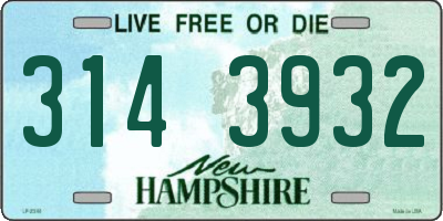NH license plate 3143932