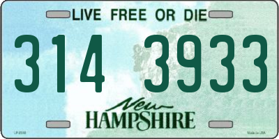 NH license plate 3143933