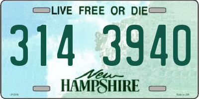NH license plate 3143940