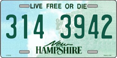 NH license plate 3143942