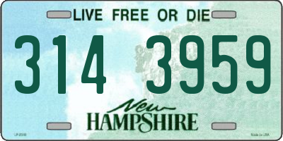 NH license plate 3143959