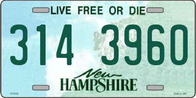 NH license plate 3143960