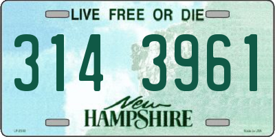 NH license plate 3143961