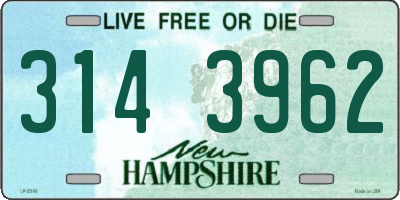 NH license plate 3143962