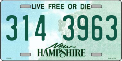 NH license plate 3143963
