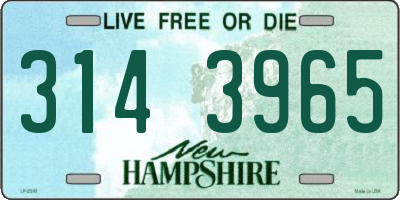 NH license plate 3143965