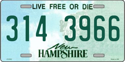 NH license plate 3143966