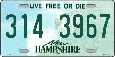NH license plate 3143967