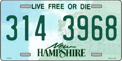 NH license plate 3143968