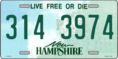 NH license plate 3143974