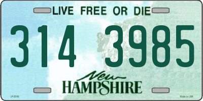 NH license plate 3143985