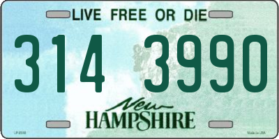 NH license plate 3143990