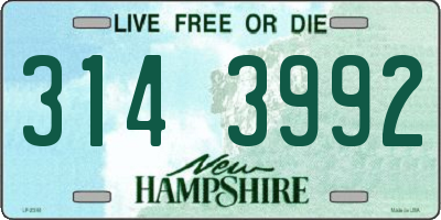 NH license plate 3143992