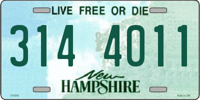 NH license plate 3144011