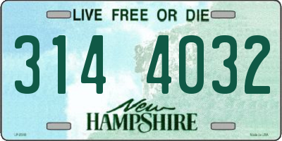 NH license plate 3144032