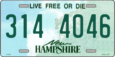 NH license plate 3144046