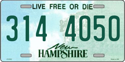 NH license plate 3144050
