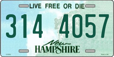 NH license plate 3144057