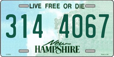 NH license plate 3144067