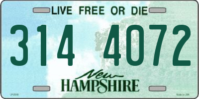 NH license plate 3144072
