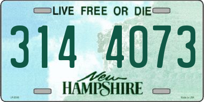 NH license plate 3144073