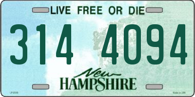 NH license plate 3144094