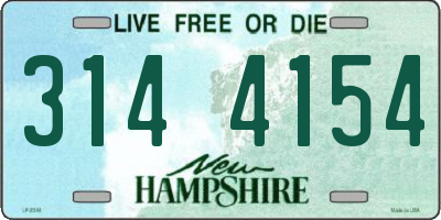 NH license plate 3144154