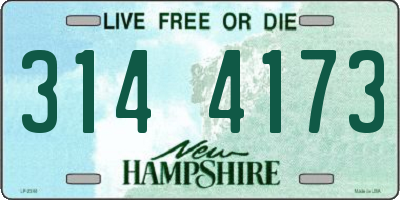 NH license plate 3144173