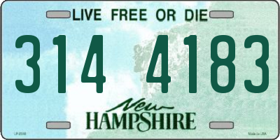NH license plate 3144183